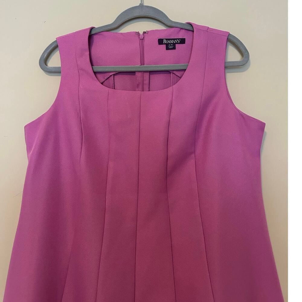 Roaman’s Women’s Plus Size Fit and Flare Suit Dress in Pretty Orchid Size 14W - Picture 6 of 11